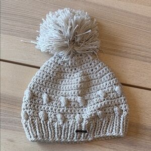 Prana hemp blend Cozy Cream Pom-Pom Knit Beanie